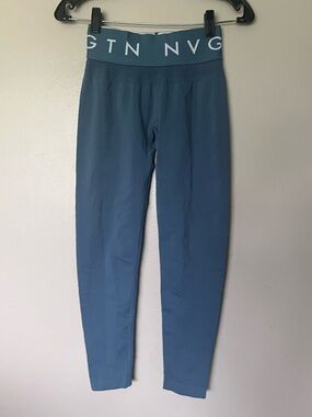 NVGTN Slate Blue High-Waist Performance Compression Leggings